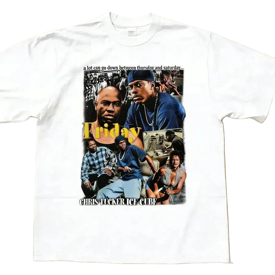 Vintage Urban Portrait Graphic Streetwear T-Shirt with Retro Collage Artwork