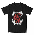 Distressed Typography Graphic Cotton Streetwear T-Shirt with Vintage Edge Design