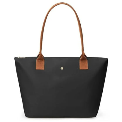 Minimal Large Capacity Tote Shoulder Bag with Zip Closure Design