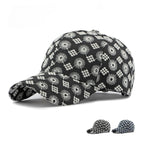 Retro Floral Pattern Baseball Cap Adjustable Curved Brim Casual Streetwear Fashion Hat