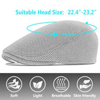 Breathable Mesh Ivy Flat Cap Cotton Casual Vintage Driving Streetwear Hat