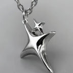 Y2K Star Pendant Necklace Celestial Alternative Fashion Statement Jewelry