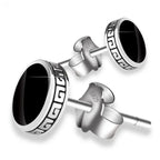 Industrial Barbell Stud Earrings for Punk Streetwear and Alternative Fashion