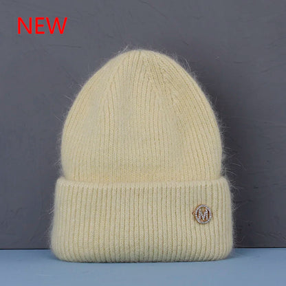 Soft Rabbit Fur Knit Beanie for Everyday Casual Outdoor Winter Fashion and Comfort Style