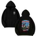 Anime Comic Streetwear Oversized Hoodie with Vintage Manga Graphic Back Print