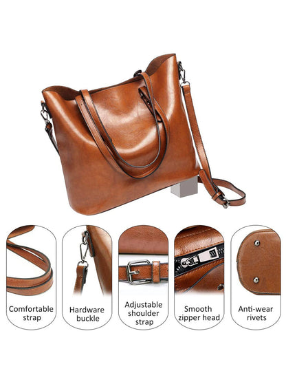Minimalist Top Handle Tote Satchel Bag with Spacious Everyday Carry Design