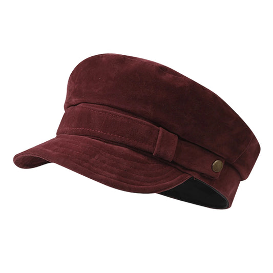Vintage Military Baker Cap with Decorative Buckle for Casual Everyday Fashion Style
