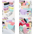 10-Piece Women’s Assorted Pastel Triangle Briefs Set in Macaron-Inspired Colors with Elastic Waistbands