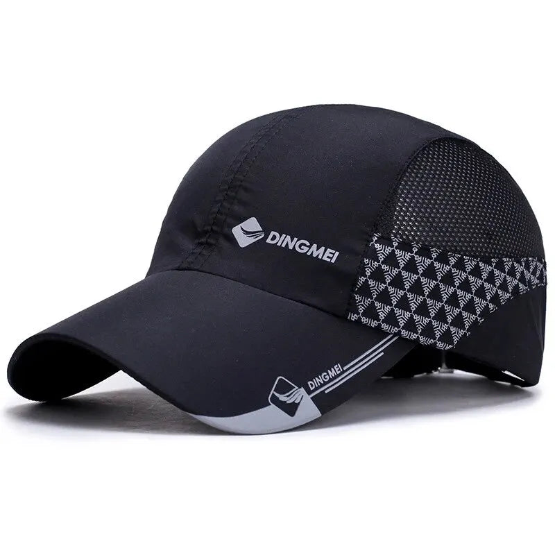 Unisex Breathable Baseball Cap with Mesh Side Panels for Outdoor Sports and Everyday Wear