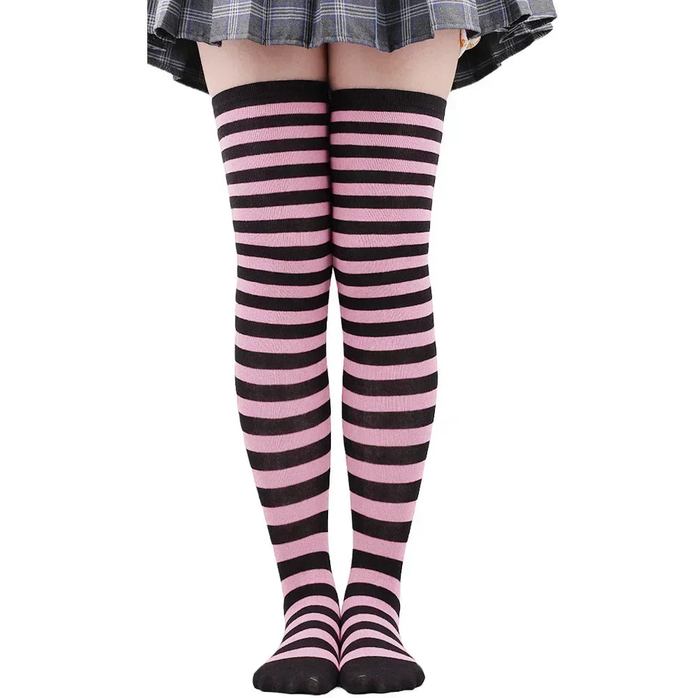 Polka Dot Over-the-Knee Socks with Soft Jacquard Knit for Casual Y2K Fashion