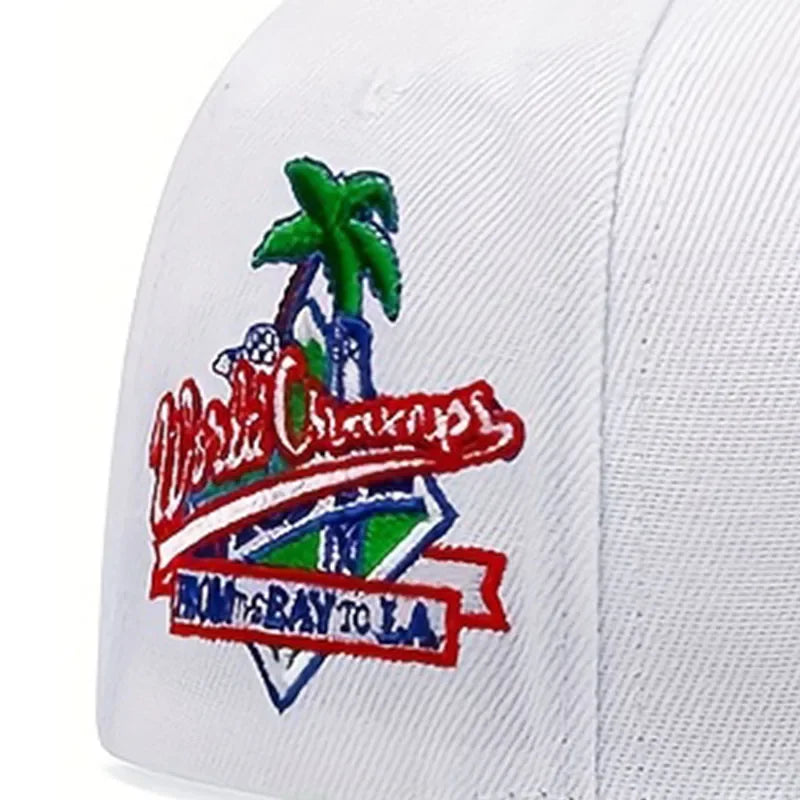 Embroidered Flat Brim Snapback Cap Adjustable Streetwear Hip Hop Baseball Fashion Hat