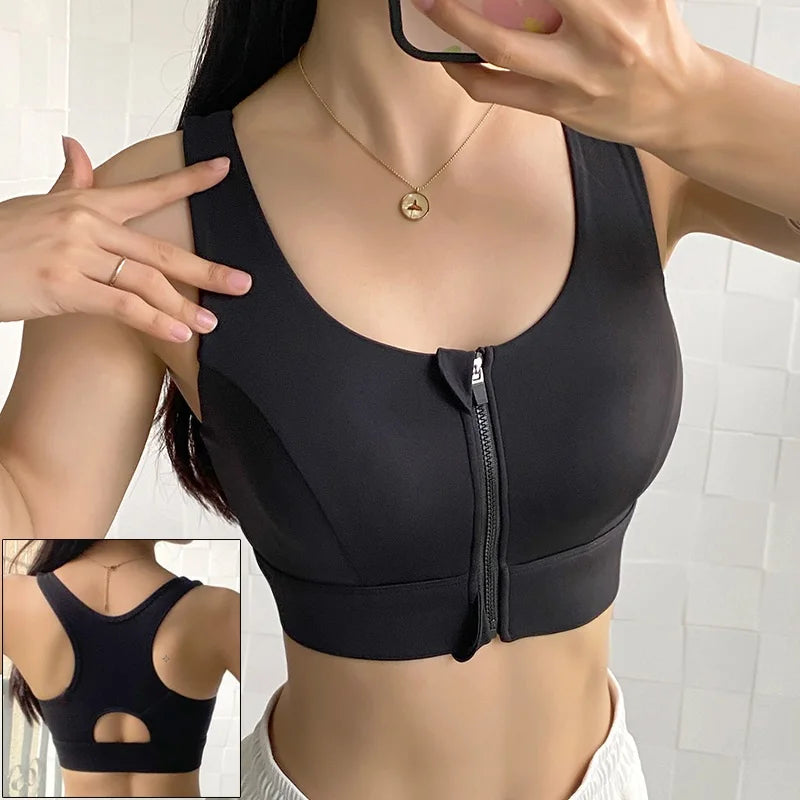 Mauve Criss-Cross Back Sports Bra with Keyhole Detail and Adjustable Band