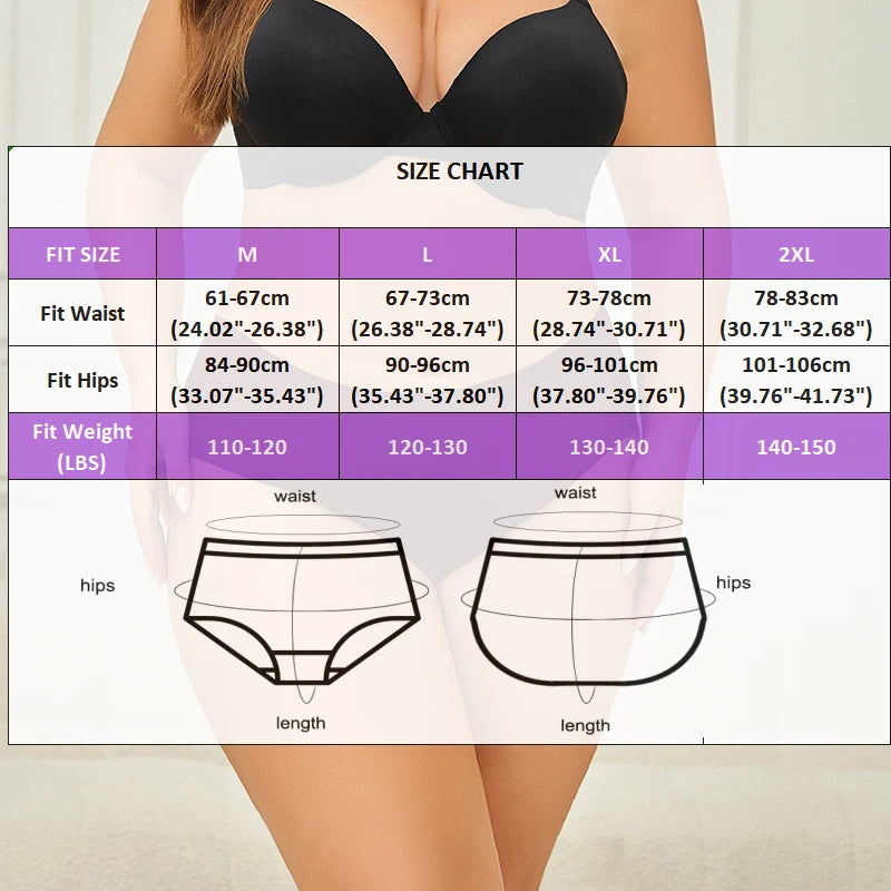 6-Piece Women’s High-Waisted Seamless Briefs Set with Smooth Stretch Construction, Cotton Crotch and Assorted Solid Colors