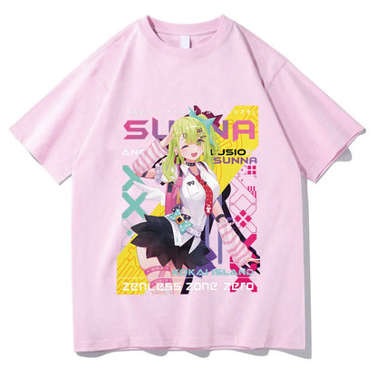 Kawaii Anime-Inspired Oversized Graphic Japanese Streetwear Casual Cotton T-Shirt
