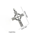 Vintage Gothic Celtic Cross Pendant Necklace with Intricate Alternative Symbolic Detailing