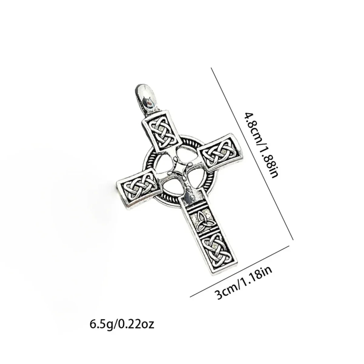Vintage Gothic Celtic Cross Pendant Necklace with Intricate Alternative Symbolic Detailing