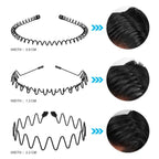 Minimalist Wavy Metal Headband Alternative Streetwear Hair Accessory