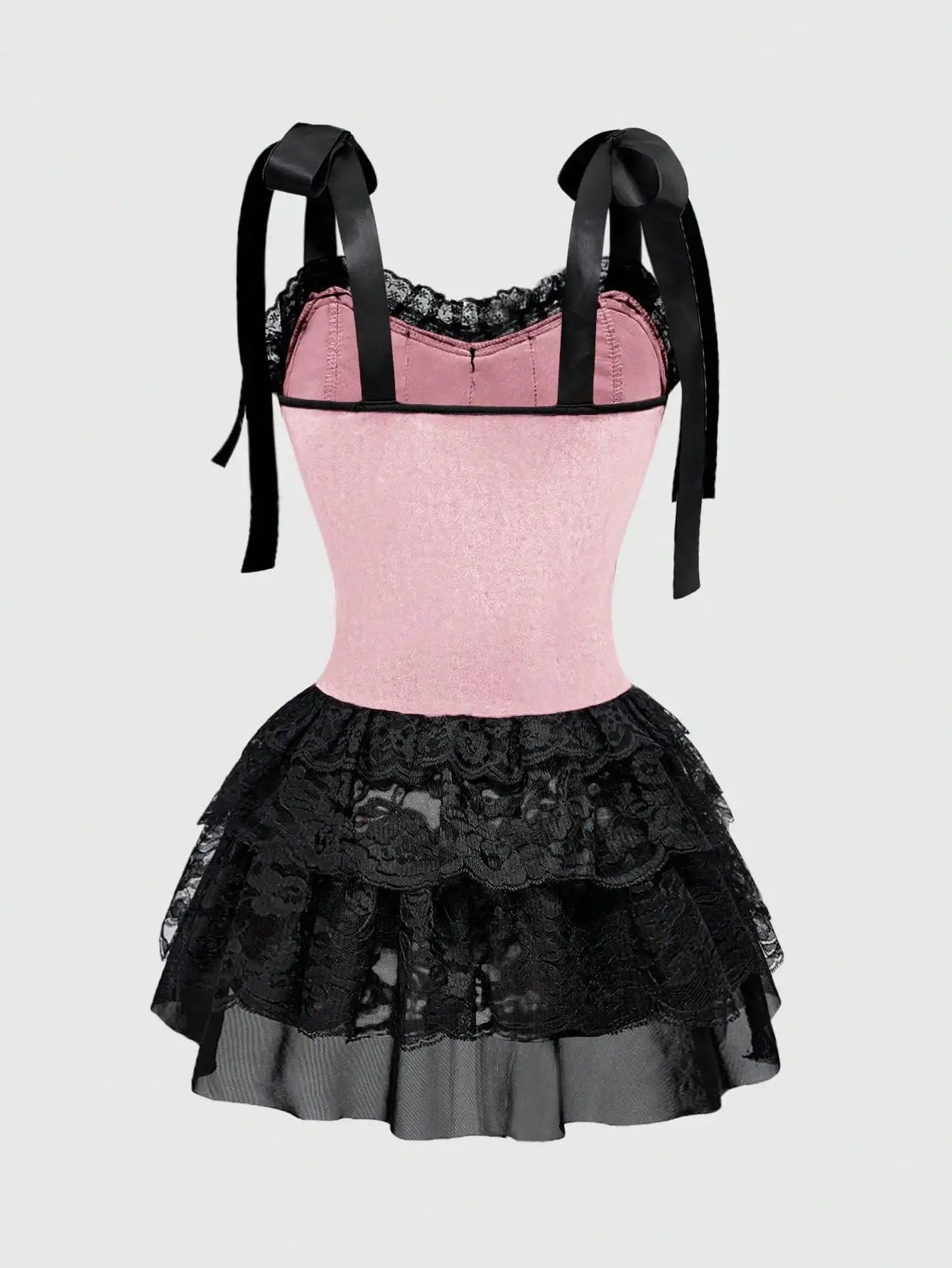 Corset Ruffle Dress for Alternative Streetwear Fashion