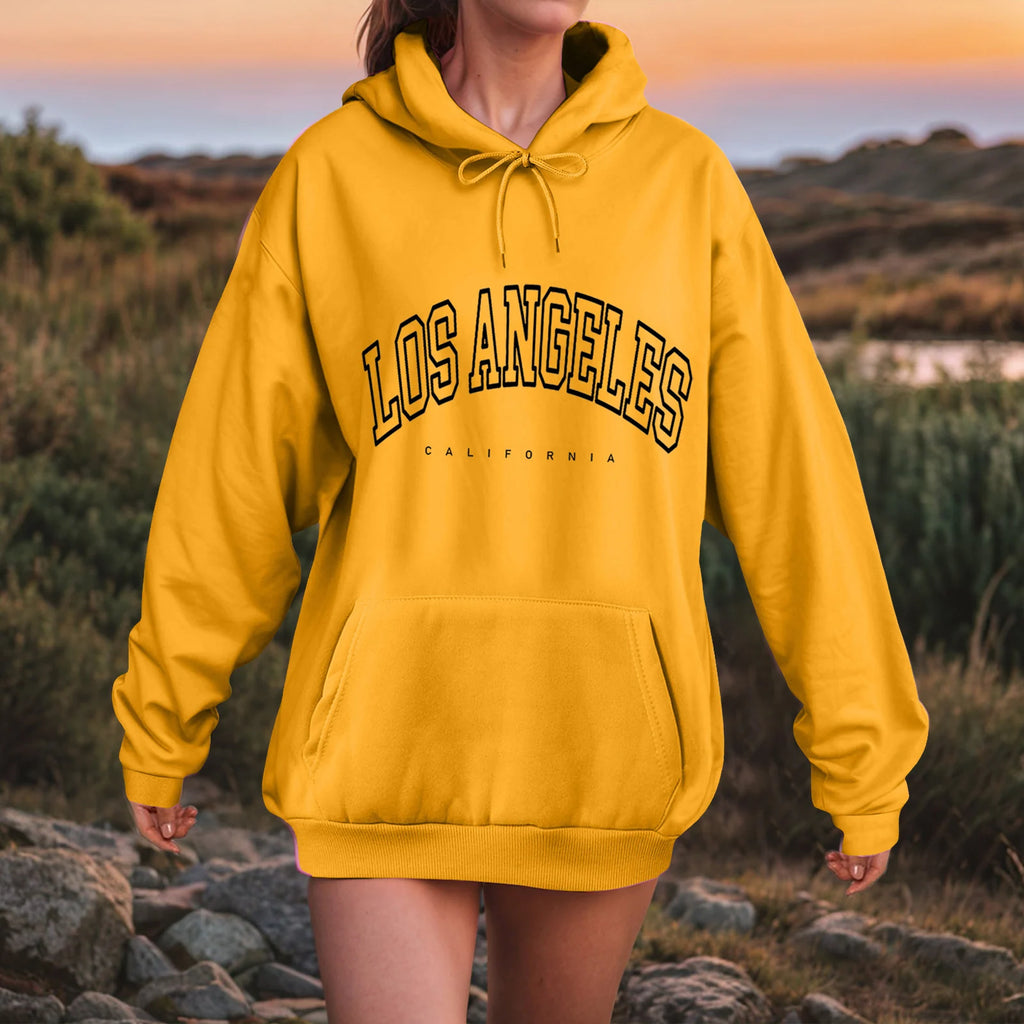 Oversized Collegiate Graphic Hoodie with Relaxed Fit for Everyday Streetwear