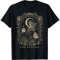 Anime Celestial Empress Graphic T-Shirt with Gothic Manga-Inspired Streetwear Design