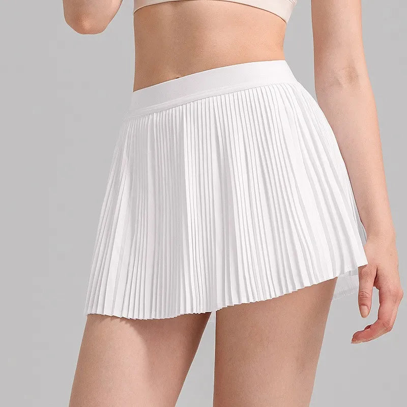 High Waist Pleated Tennis Skirt with Lightweight Athletic Streetwear Styling
