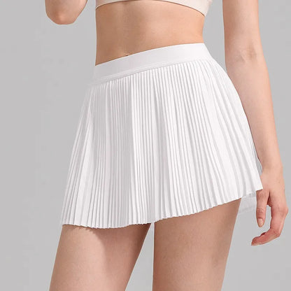 High Waist Pleated Tennis Skirt with Lightweight Athletic Streetwear Styling