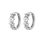 Celestial Star Hoop Earrings Y2K Alternative Fashion Statement Jewelry