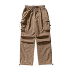 Men's Relaxed Parachute Cargo Pants with Oversized Utility Pockets and Outdoor Casual Style