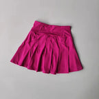 High Waist Performance Tennis Skort with Built-In Shorts and Pleats