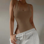 Halter Neck Sleeveless Bodycon Bodysuit for Gothic Clubwear and Festivals