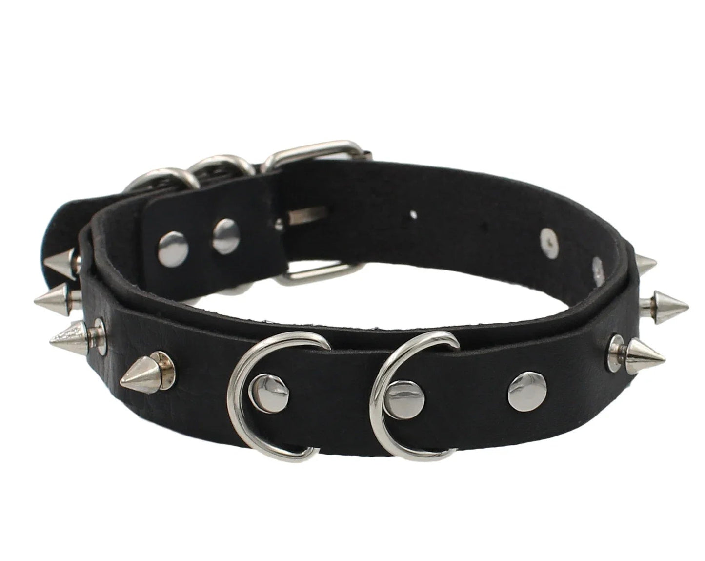 Heart Lock Spike Choker Necklace for Gothic Punk Alternative Fashion