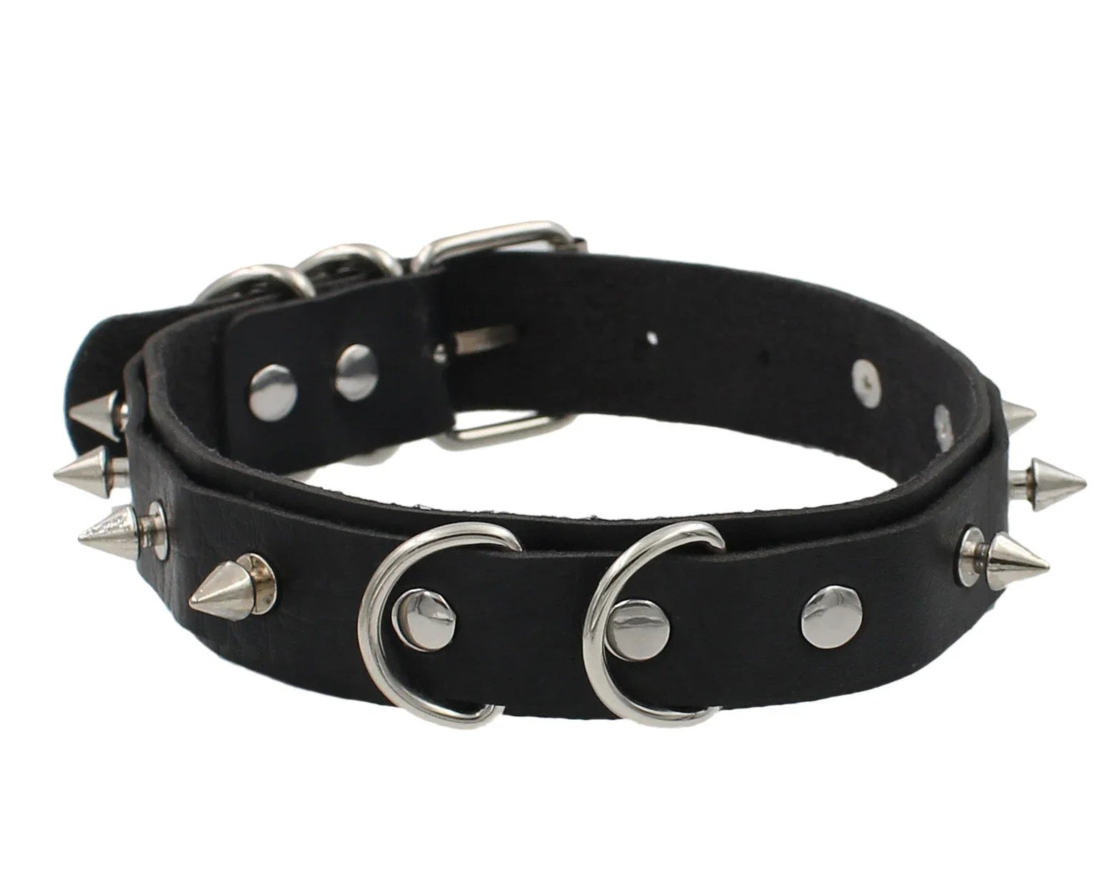 Heart Lock Spike Choker Necklace for Gothic Punk Alternative Fashion