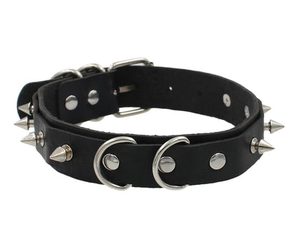 Heart Lock Spike Choker Necklace for Gothic Punk Alternative Fashion