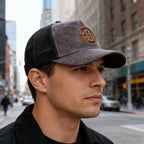 Vintage Mesh Trucker Cap with Woven Patch for Casual Streetwear Outdoor Everyday Style