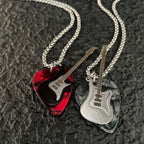 Alternative Guitar Pick Pendant Necklace With Minimalist Rock Inspired Statement Design