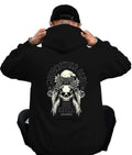 Anime-Inspired Gothic Skull Hoodie With Oversized Streetwear Fit