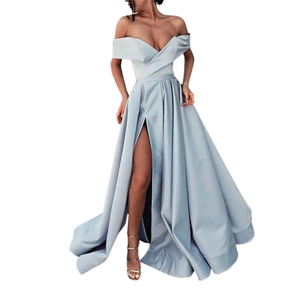 Off Shoulder High Slit Formal Alternative Evening Gown Dress