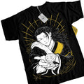 Anime Goth Oversized Manga Graphic T-Shirt with Dark Streetwear Illustration Design