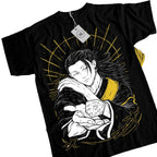 Anime Goth Oversized Manga Graphic T-Shirt with Dark Streetwear Illustration Design