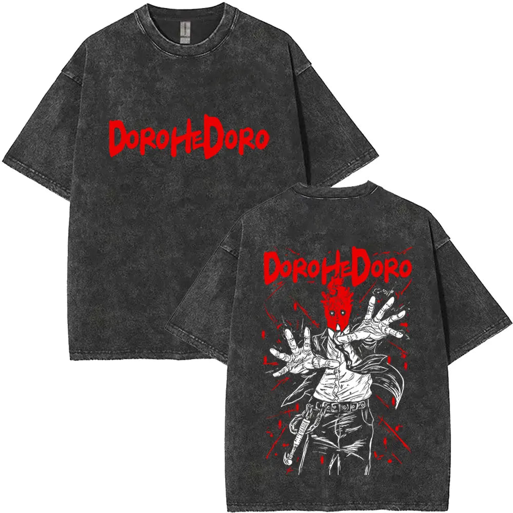 Vintage Anime Goth Graphic Shirt with Distressed Alternative Streetwear Design - BigCat Streetwear