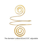Minimalist Spiral Arm Cuff Bracelet for Y2K Gothic Statement Styling