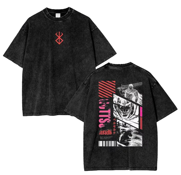 Anime Goth Distressed Oversized Streetwear Graphic Fashion Tee