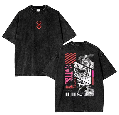 Anime Goth Distressed Oversized Streetwear Graphic Fashion Tee - BigCat Streetwear