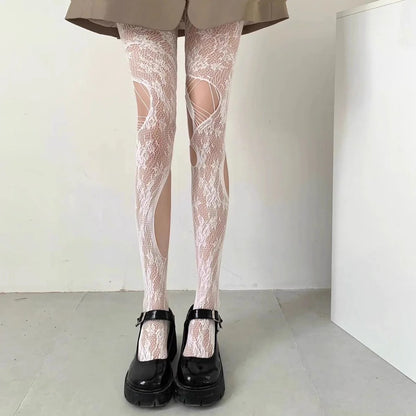 Spider Web Pattern Fishnet Tights Gothic Alternative Fashion Mesh Hosiery