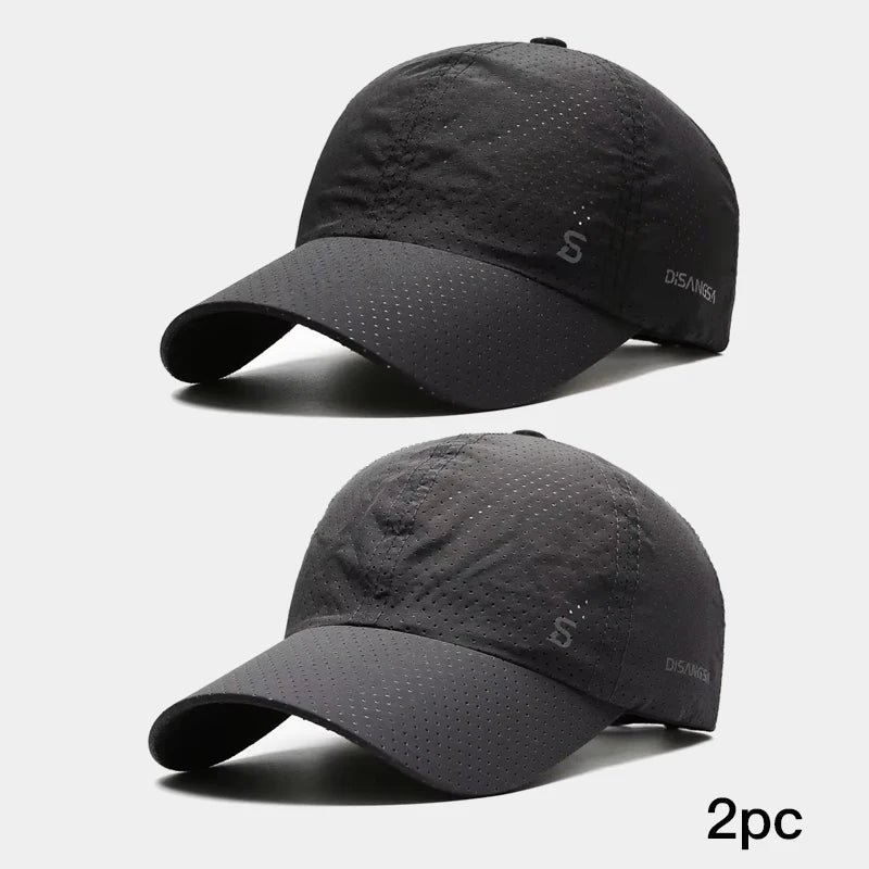 Lightweight Quick Dry Baseball Cap Adjustable Curved Brim Outdoor Performance Hat