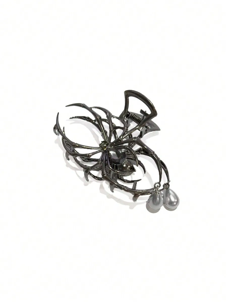 Gothic Spider Hair Claw Clip Y2K Statement Alternative Hairstyle Accessory