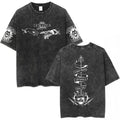 Anime Goth Vintage Graphic Tee with Manga Streetwear Character Art Design