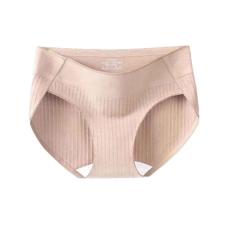 3-Piece Seamless Ribbed Mid-Rise Brief Set in Earthy Neutrals