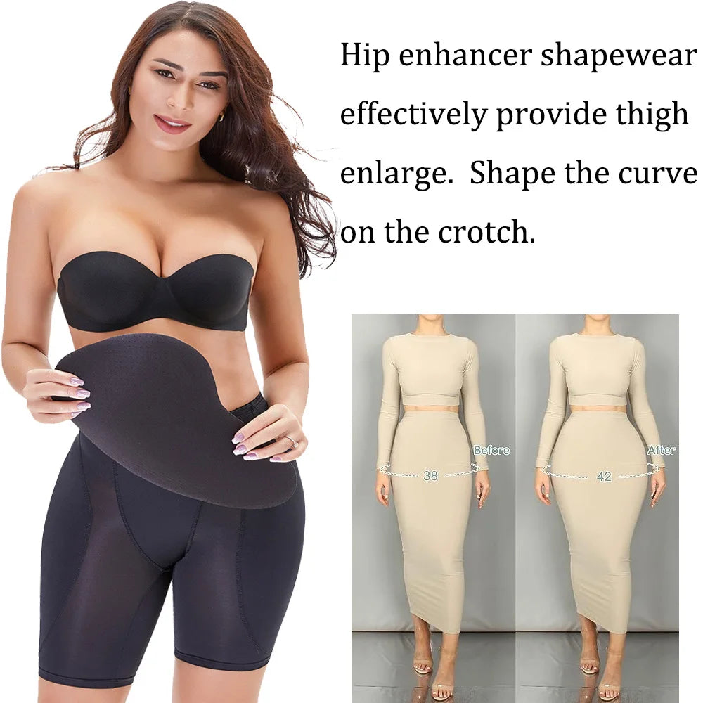 Black Contoured Enhancing Shaping Short with Sheer Side Panels