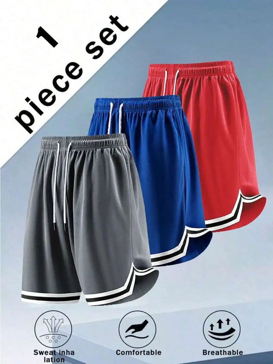 Men's Loose Fit Mesh Basketball Shorts with Elastic Waist and Athletic Everyday Comfort